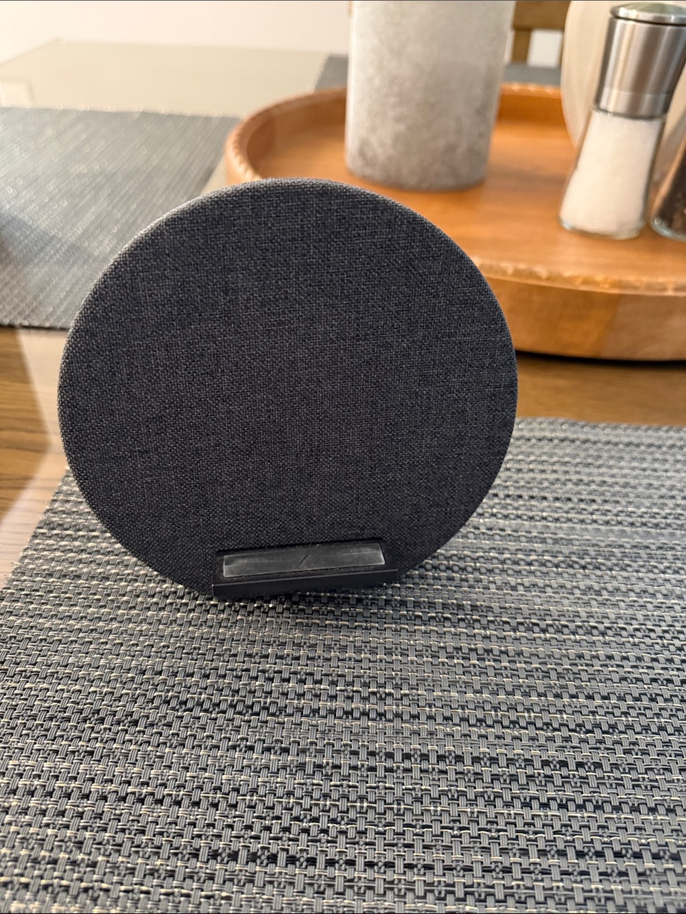 Wireless Charging Stand - Black Fabric